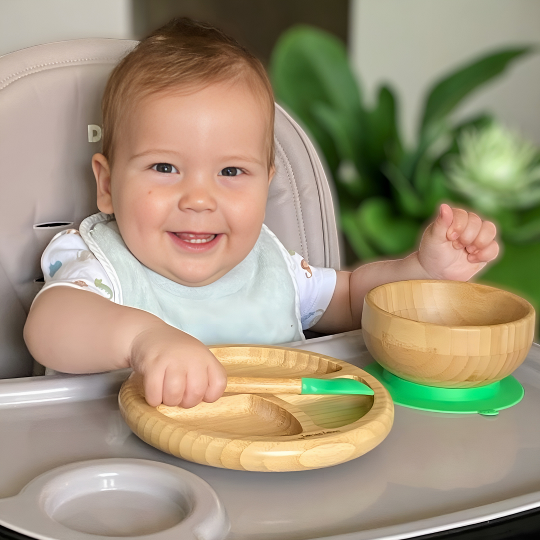 Bamboo baby bowls and plates