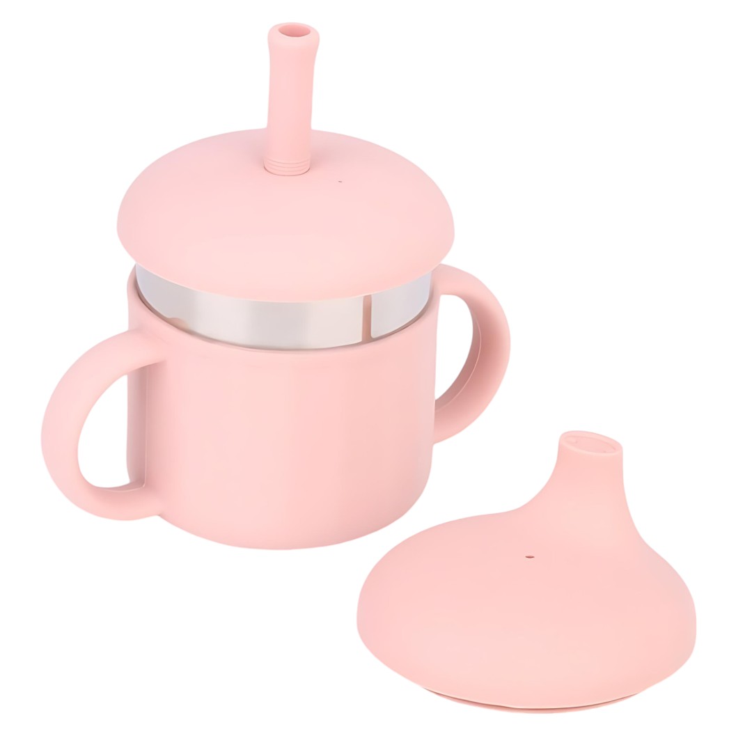 Pink Silicone Sippy Cup