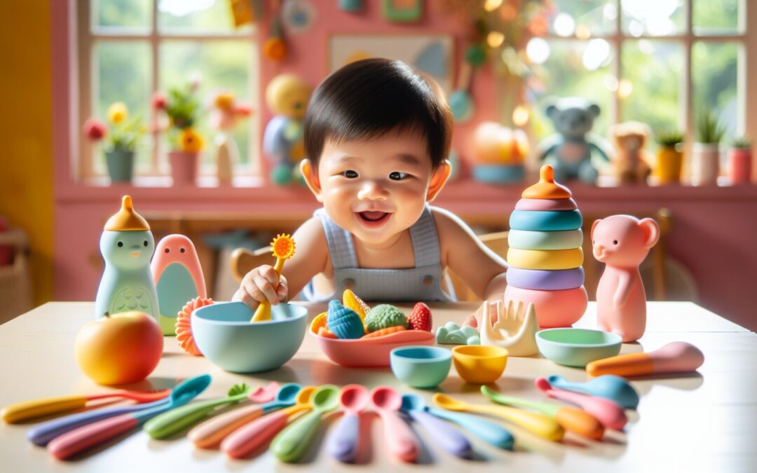 Silicone weaning sets for healthy eating habits