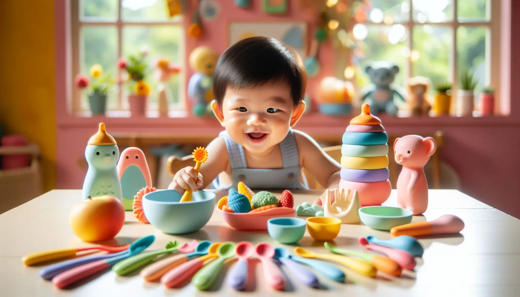 Silicone weaning sets for healthy eating habits